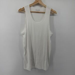 Todd Snyder Tank Top Mens L White Ribbed Tank Top KN1270422 Pima Cotton Modal